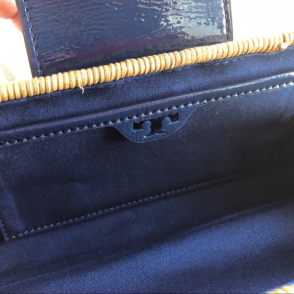 {Sold} Tory Burch Rattan Clutch - Picture 3 of 8